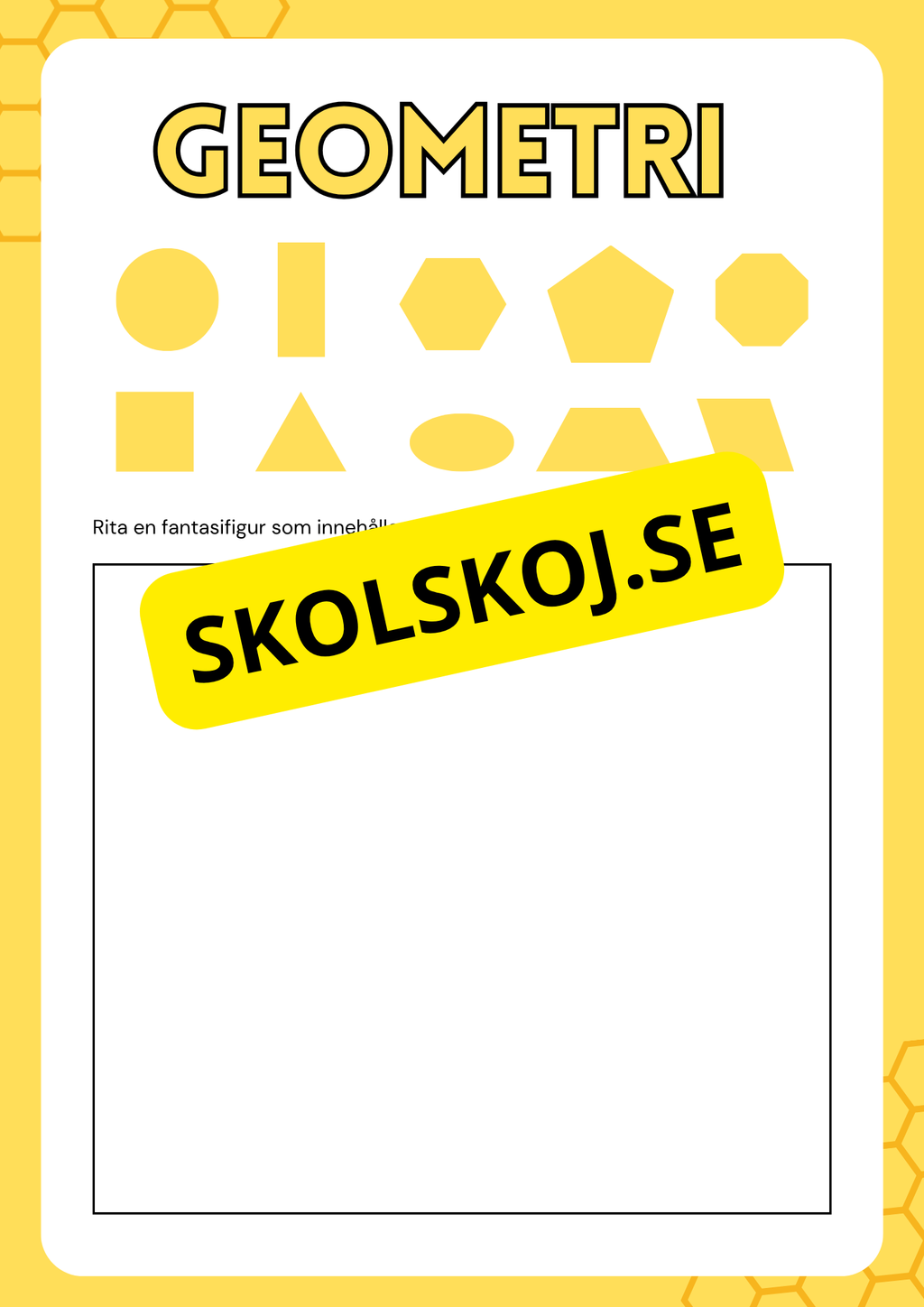 Geometriska former - Häfte (7 sidor)