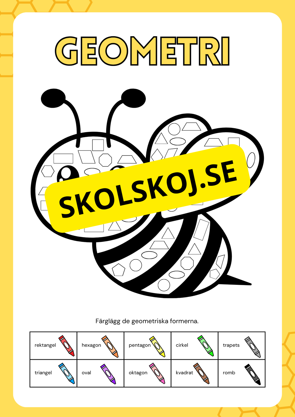 Geometriska former - Häfte (7 sidor)