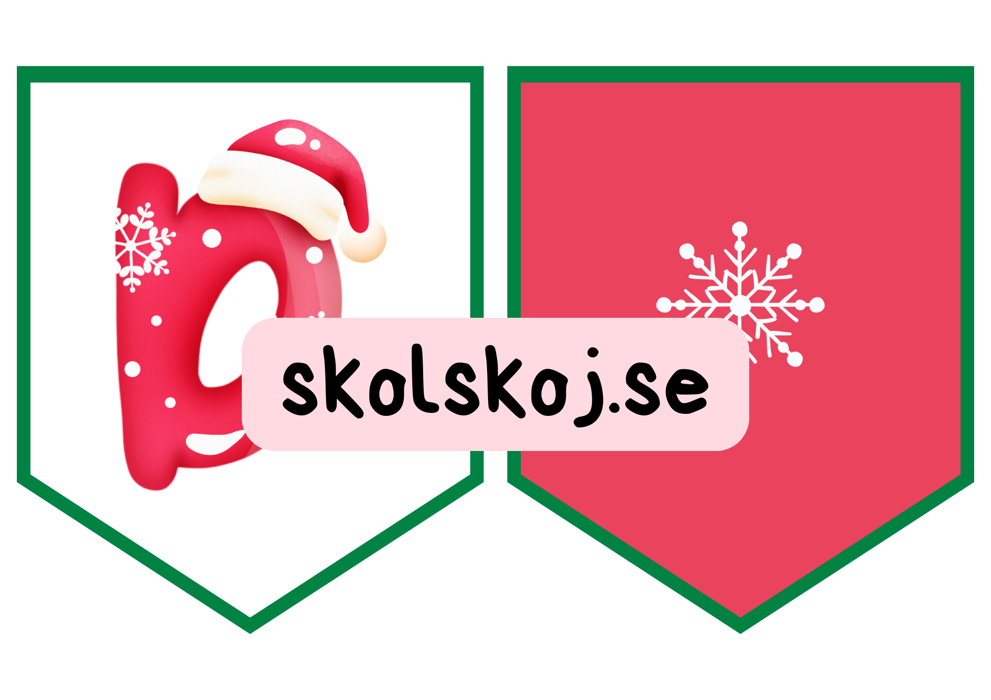 God Jul - Vimplar (2 olika varianter) A5