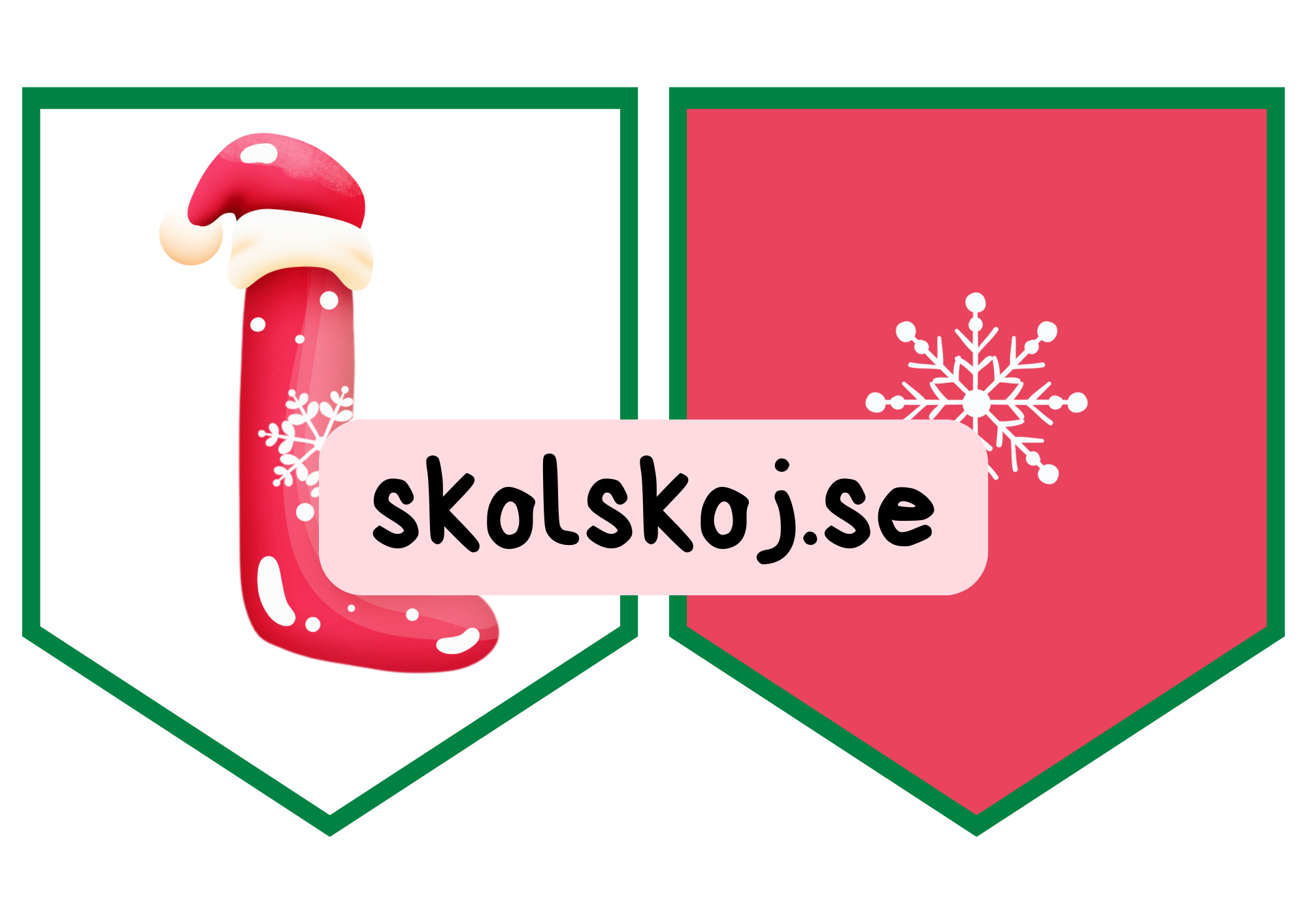 God Jul - Vimplar (2 olika varianter) A5