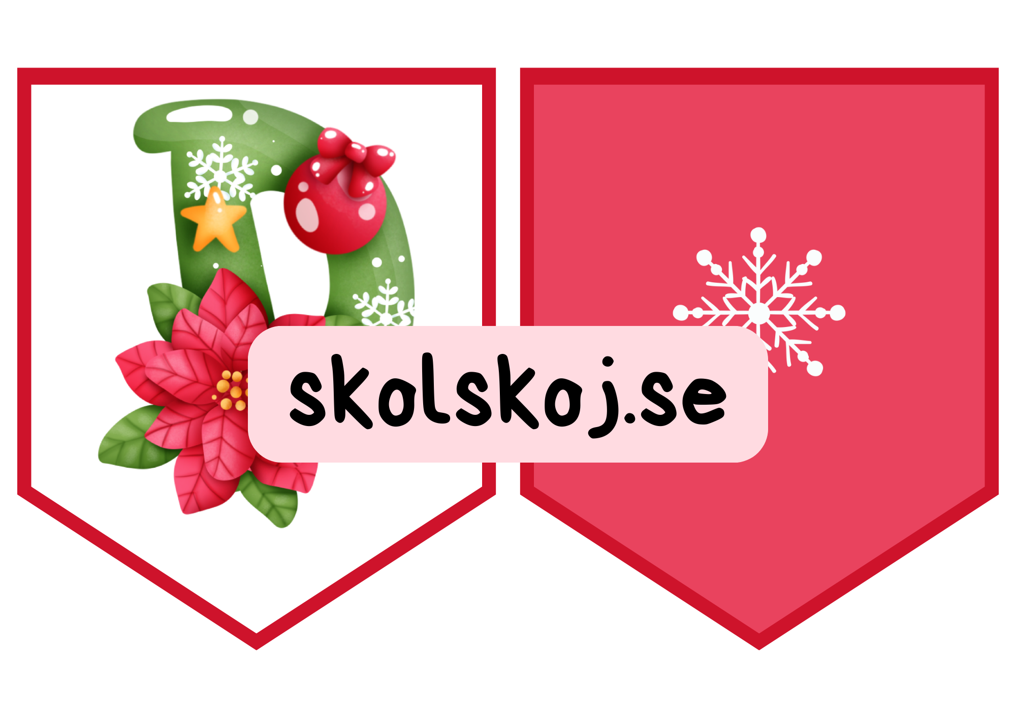 God Jul - Vimplar (2 olika varianter) A5