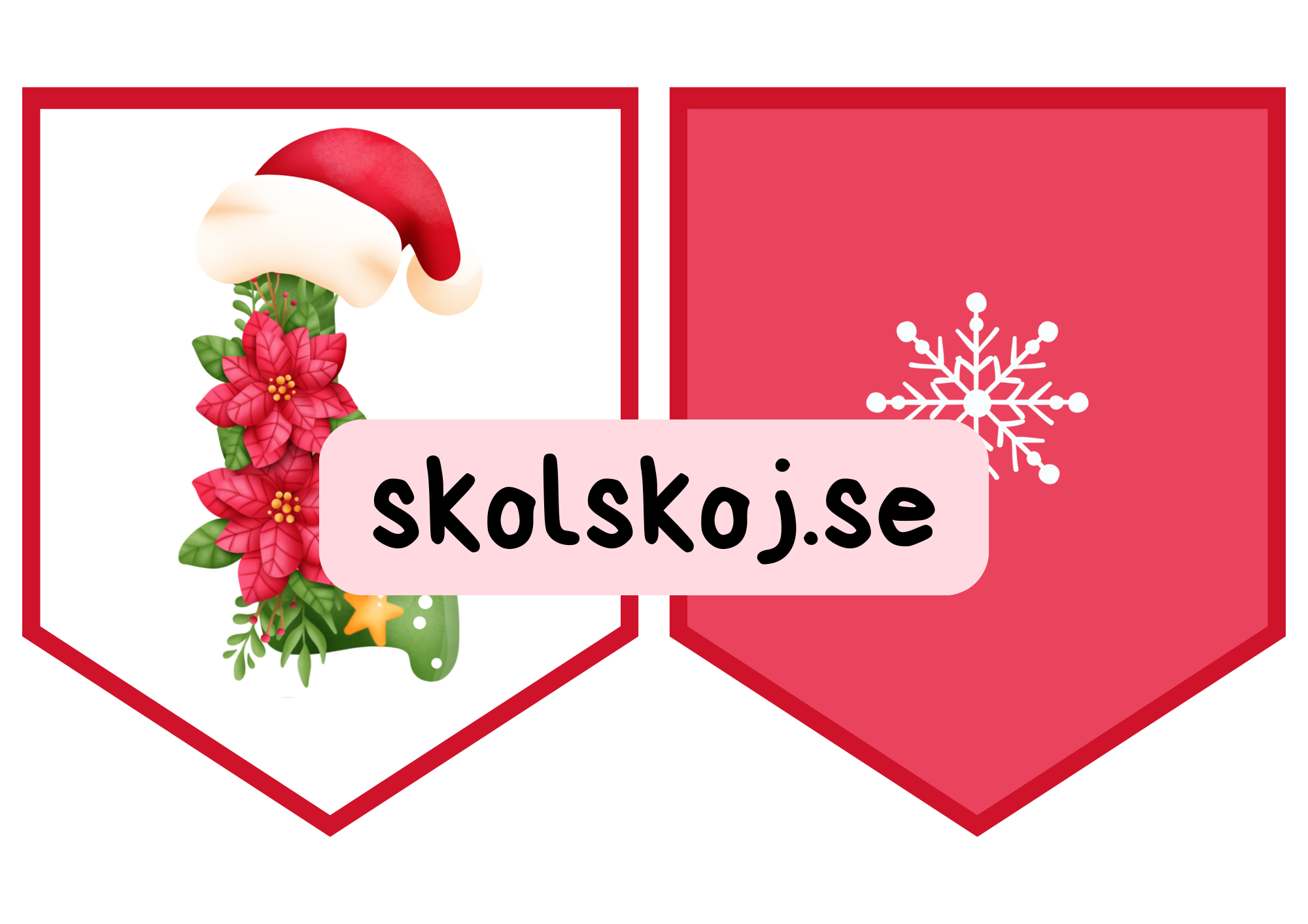 God Jul - Vimplar (2 olika varianter) A5