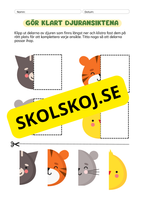 Gör klart djuransiktena och figurerna på himlen