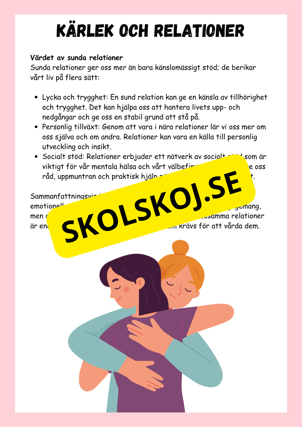 Grunderna i hälsa - NO - Årskurs 5 - 6
