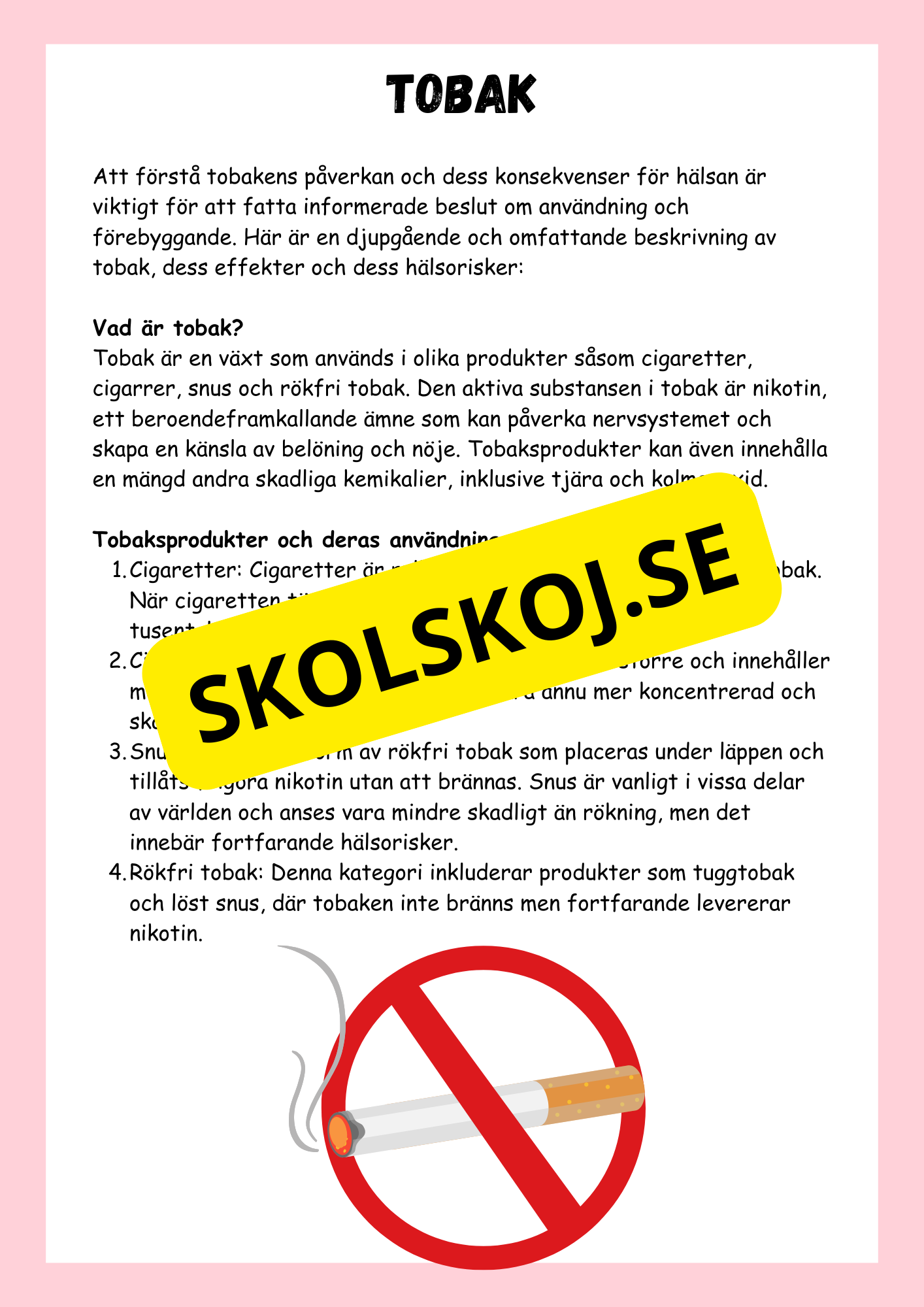 Grunderna i hälsa - NO - Årskurs 5 - 6