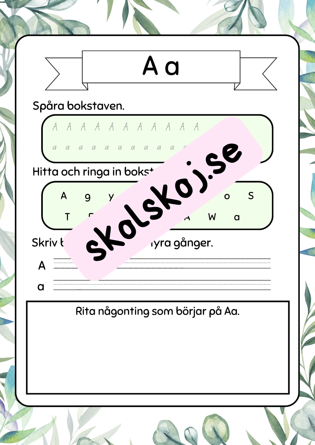 Häfte - Jag lär mig alfabetet häfte