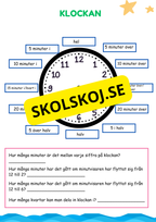 Jag lär mig klockan