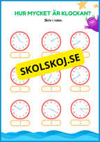 Jag lär mig klockan