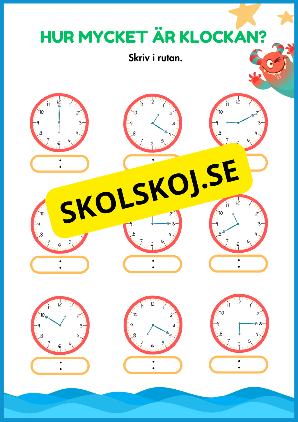 Jag lär mig klockan