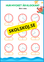 Jag lär mig klockan