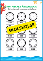 Jag lär mig klockan