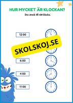 Jag lär mig klockan
