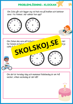 Jag lär mig klockan