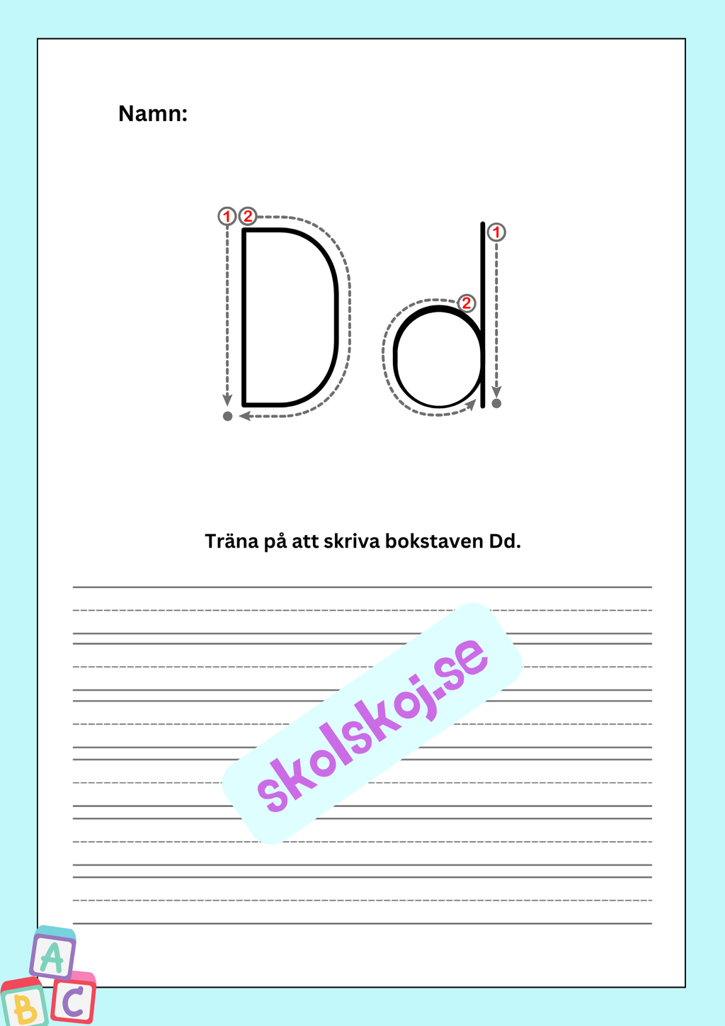 Häfte - Jag lär mig skriva bokstäver