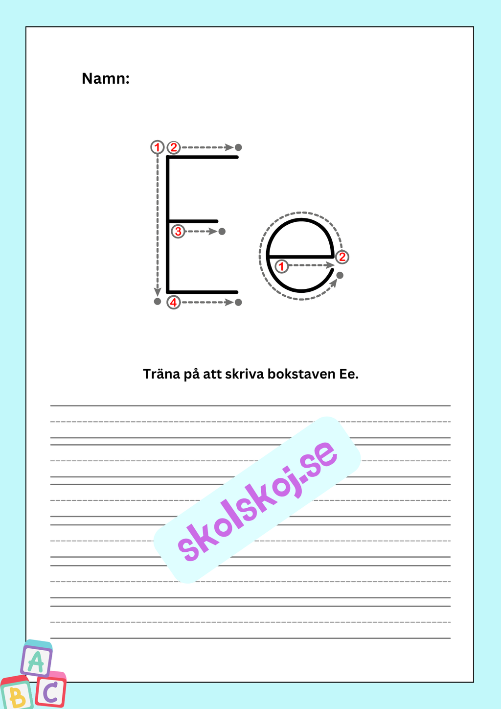 Häfte - Jag lär mig skriva bokstäver