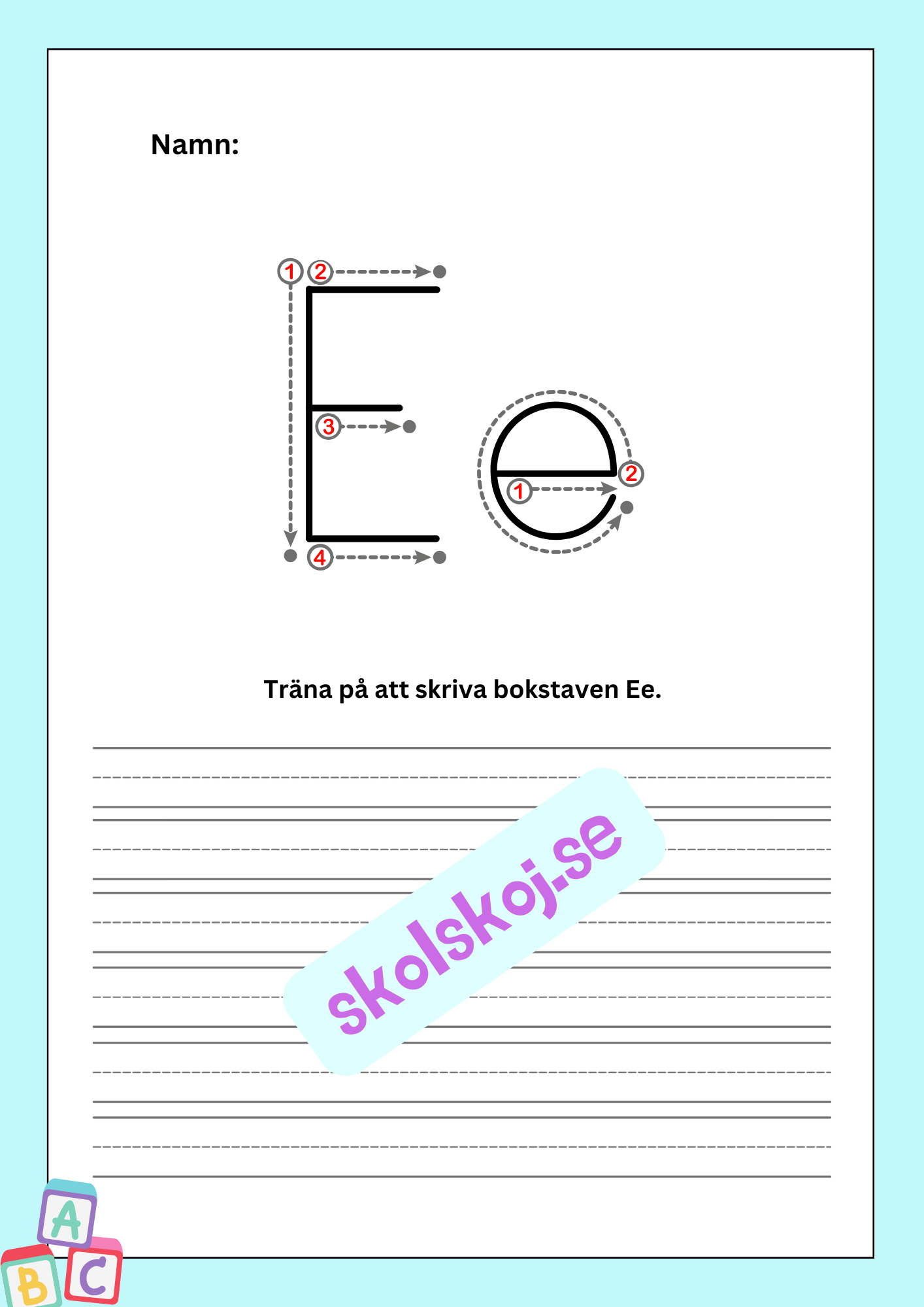 Häfte - Jag lär mig skriva bokstäver