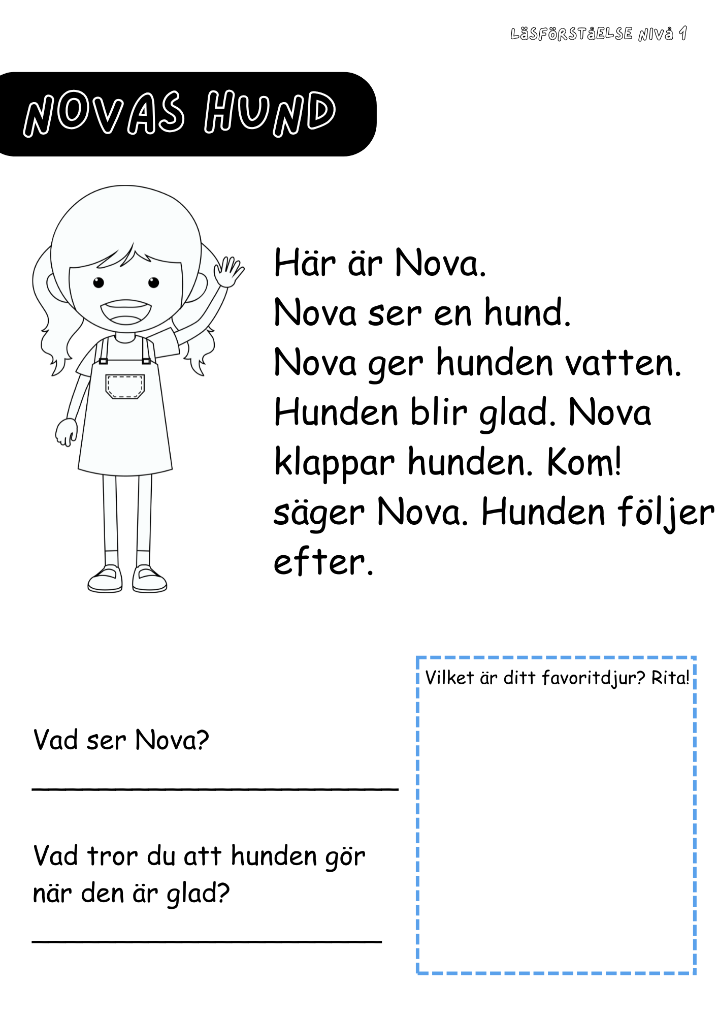 Häfte: Läsförståelse nivå 1 del 3