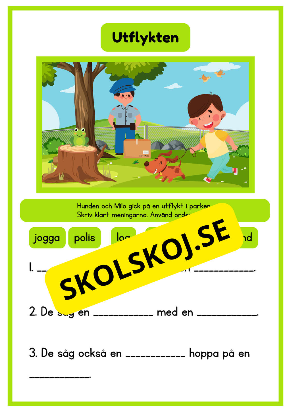 Häfte som tränar läsförståelse