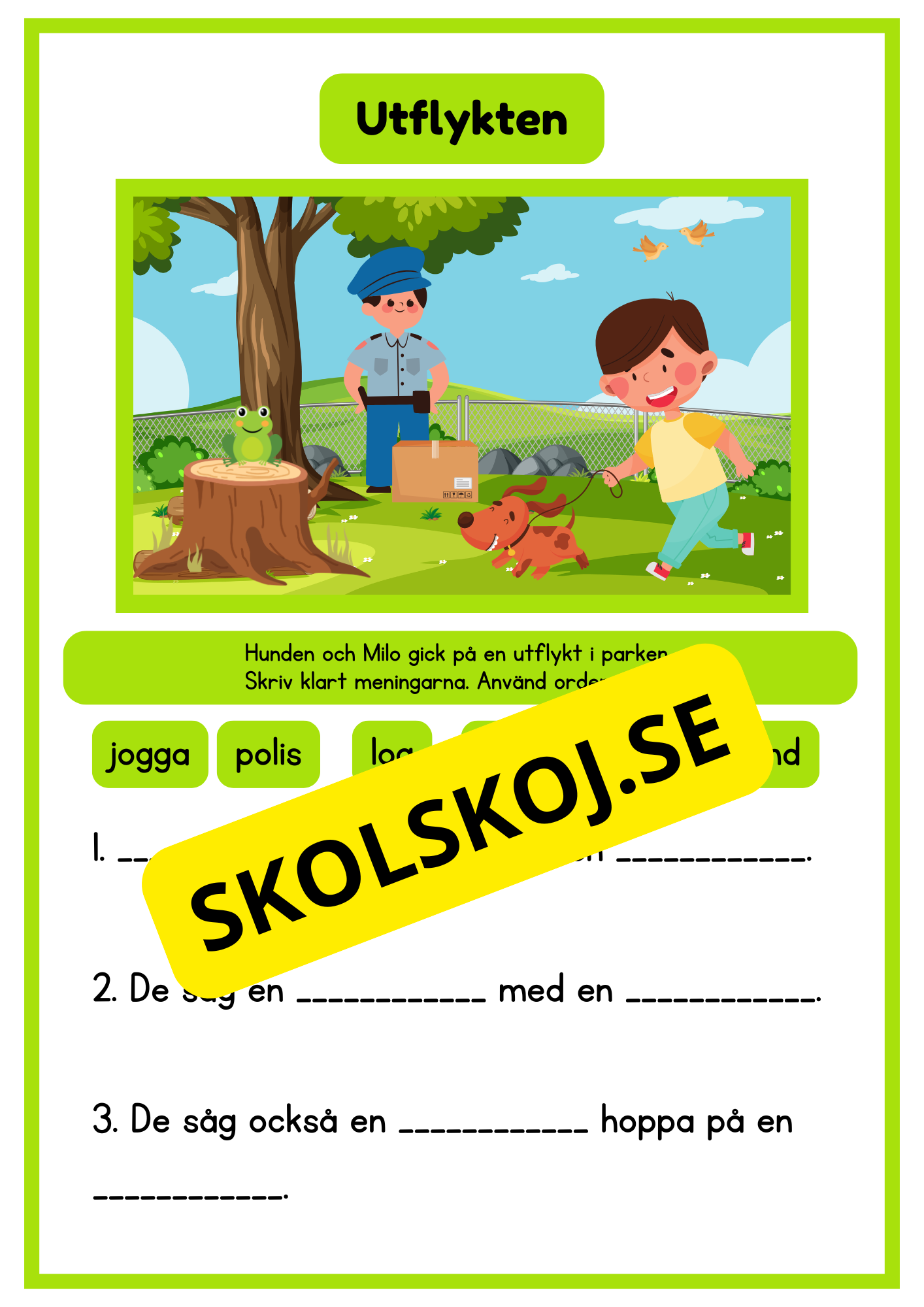 Häfte som tränar läsförståelse