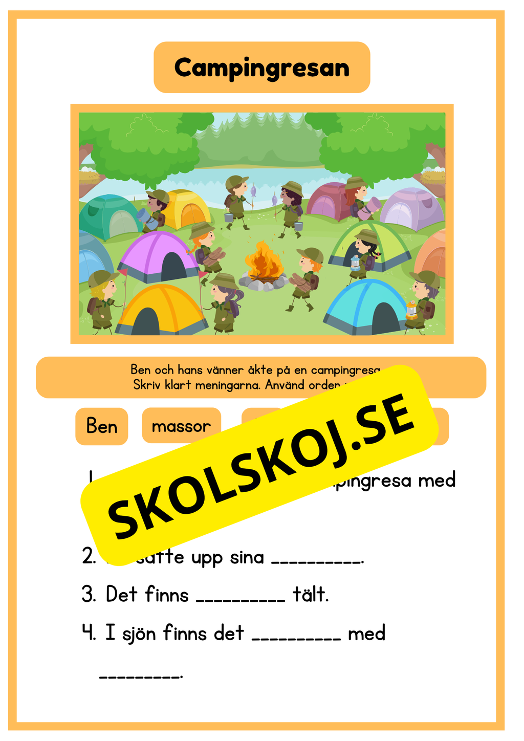 Häfte som tränar läsförståelse