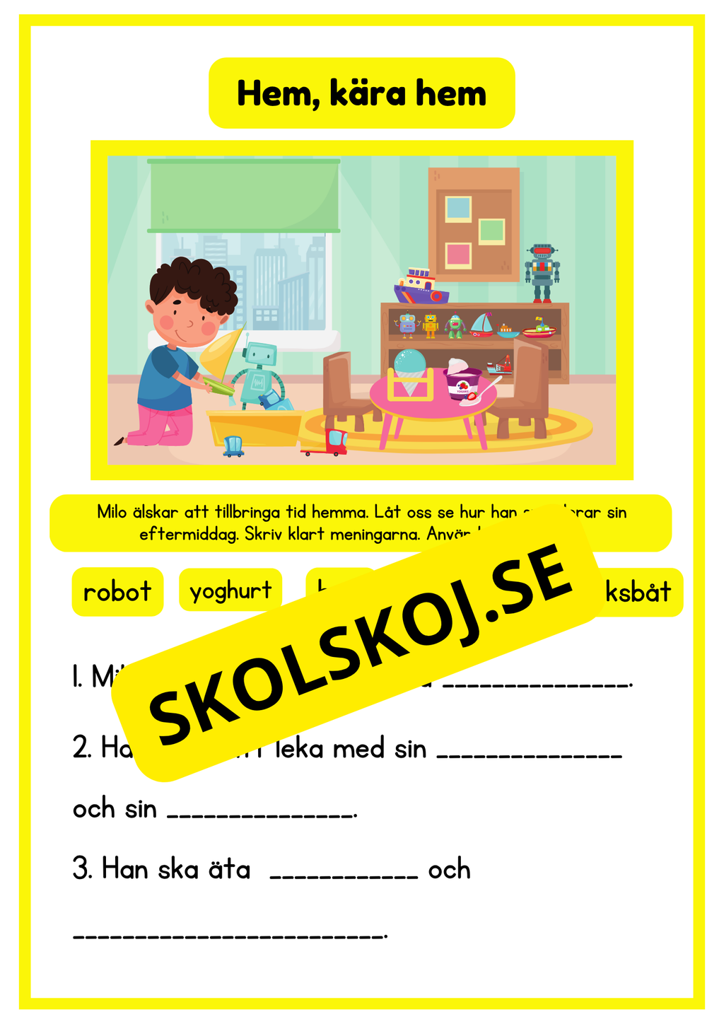 Häfte som tränar läsförståelse