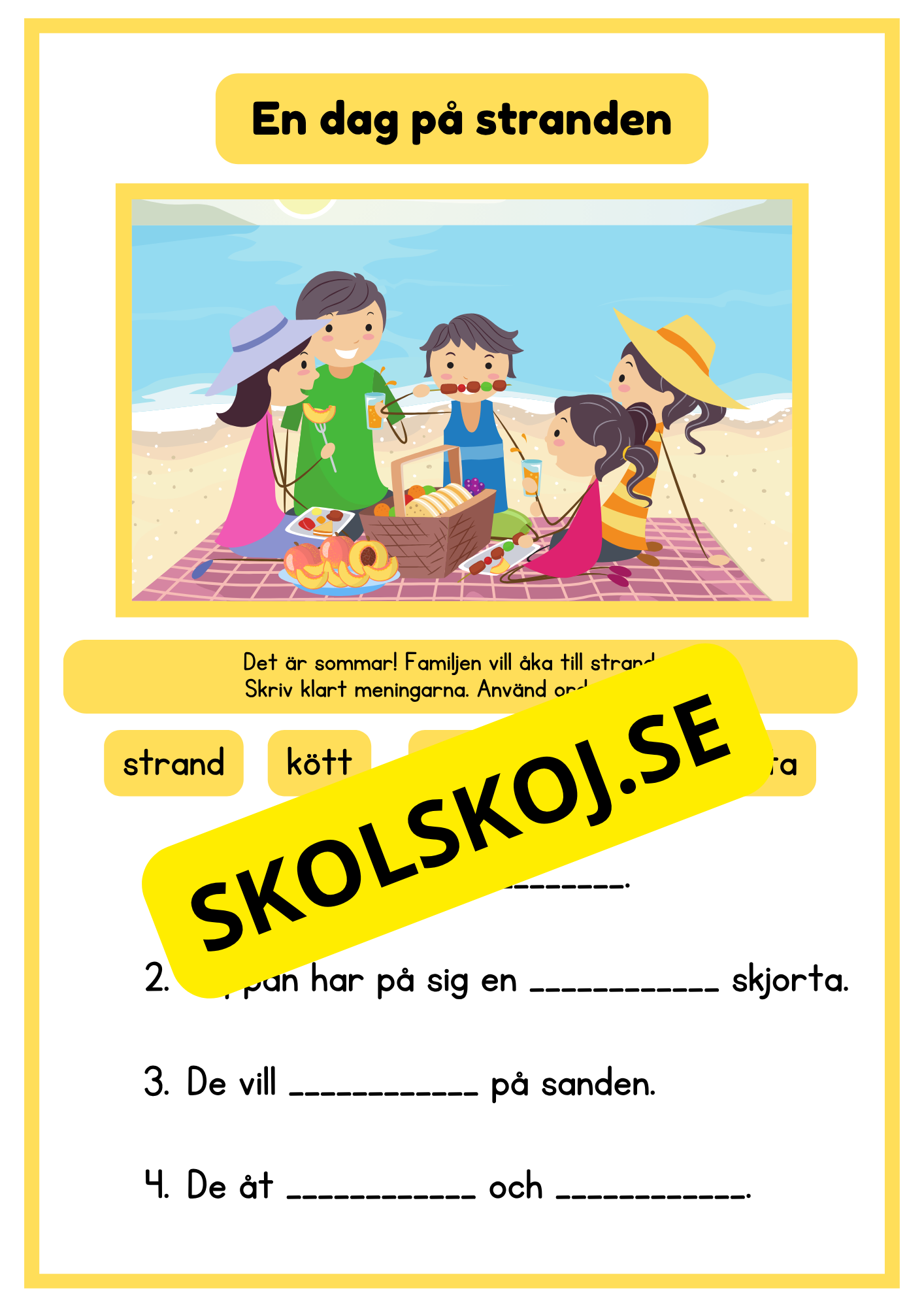 Häfte som tränar läsförståelse