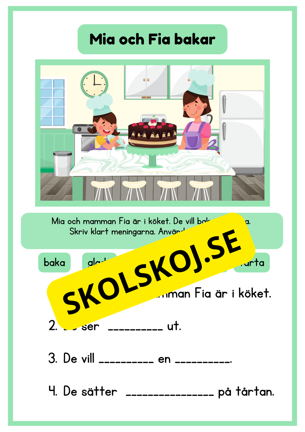 Häfte som tränar läsförståelse