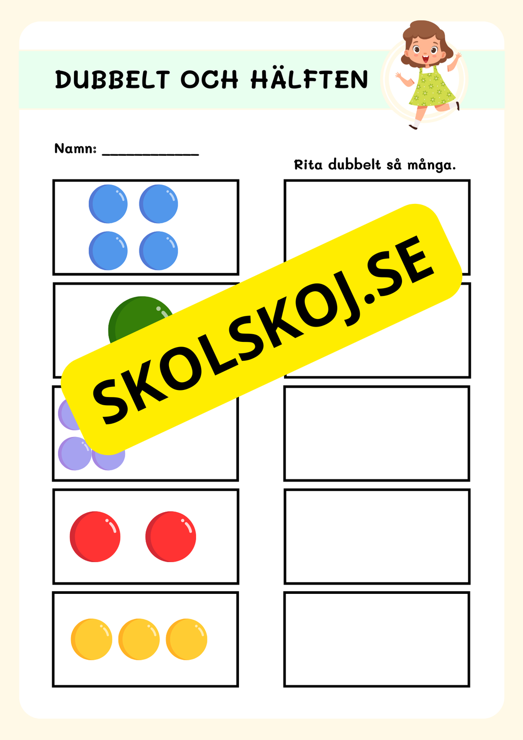 Hälften och dubbelt 0 - 40