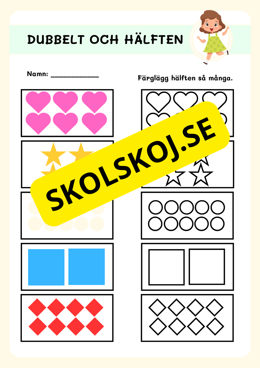 Hälften och dubbelt 0 - 40