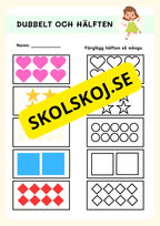 Hälften och dubbelt 0 - 40