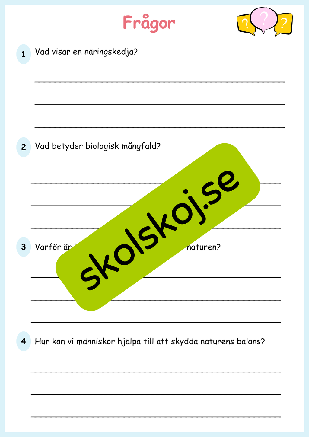 Hållbar utveckling årskurs 4 - 6