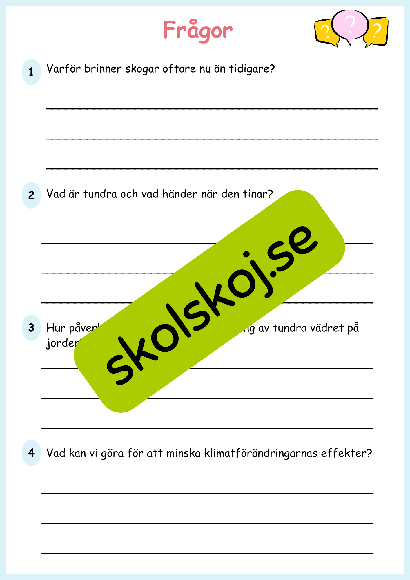 Hållbar utveckling årskurs 4 - 6