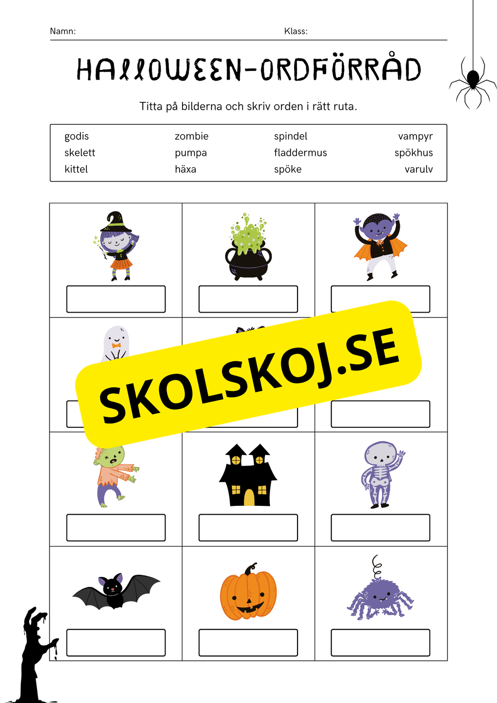 Halloween - Häfte - Förskoleklass - Årskurs 1