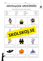 Halloween - Häfte - Förskoleklass - Årskurs 1
