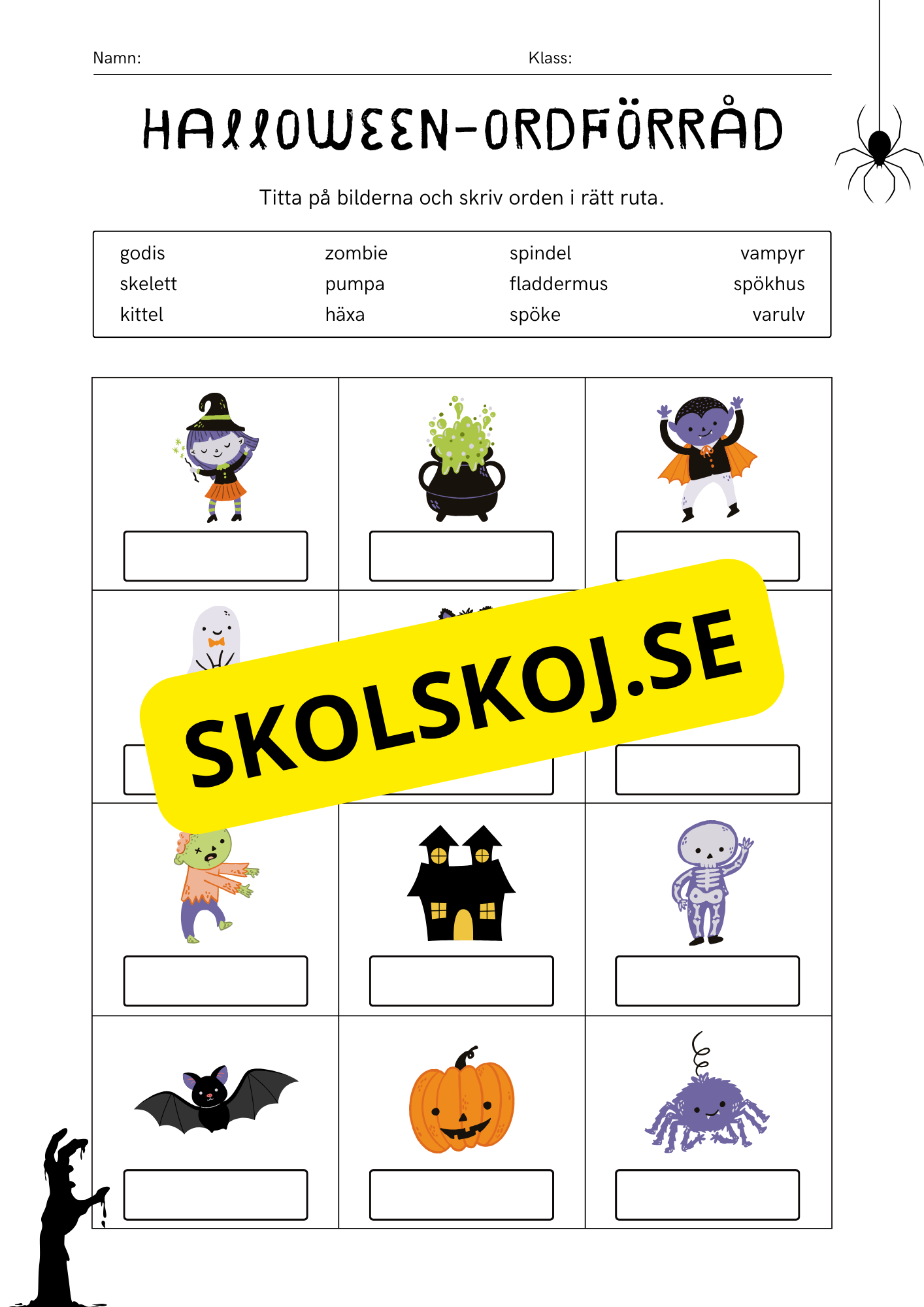 Halloween - Häfte - Förskoleklass - Årskurs 1