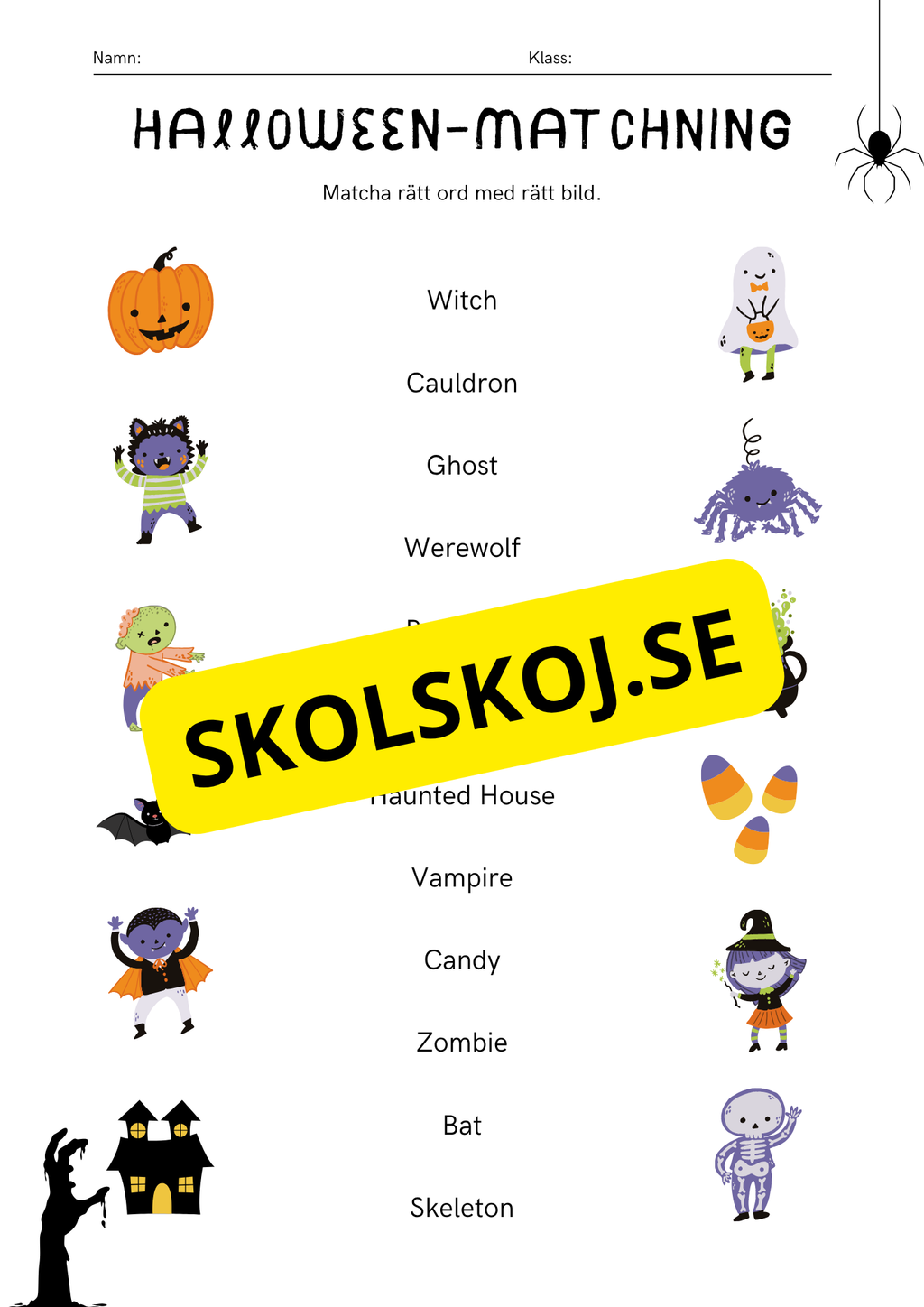 Halloween - Häfte - Förskoleklass - Årskurs 1