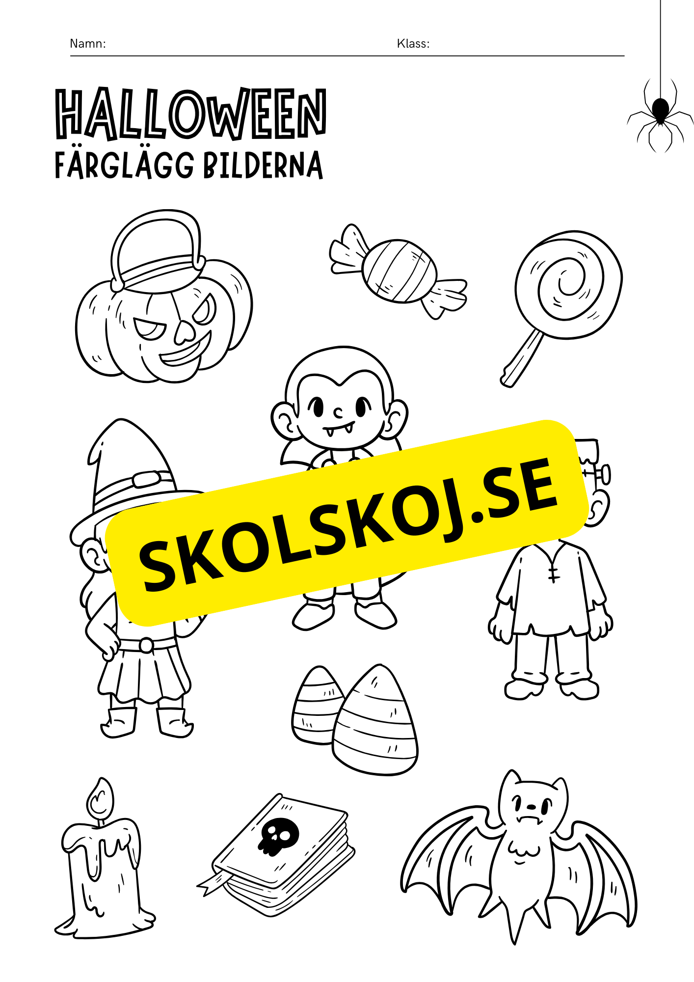Halloween - Häfte - Förskoleklass - Årskurs 1