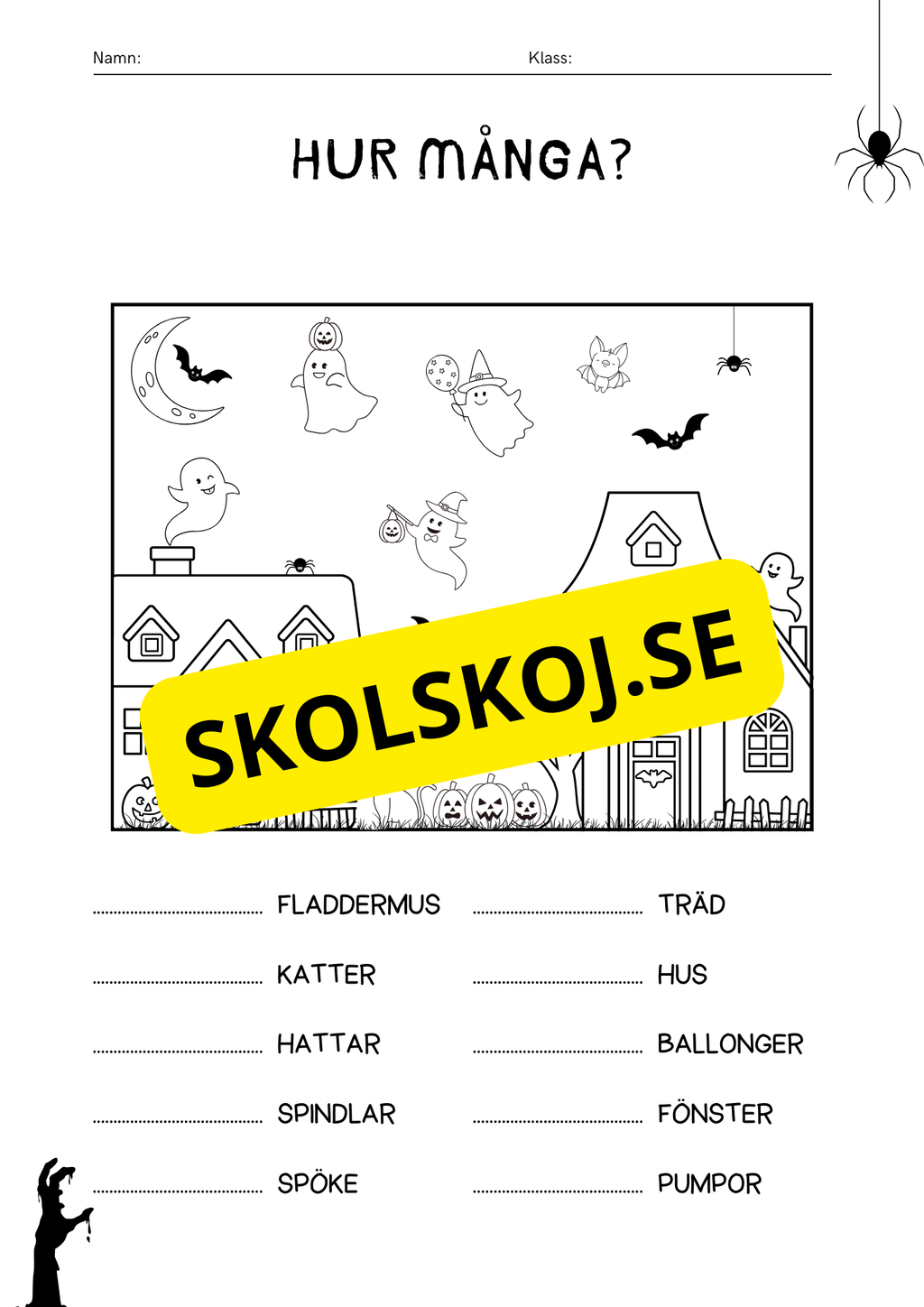 Halloween - Häfte - Förskoleklass - Årskurs 1