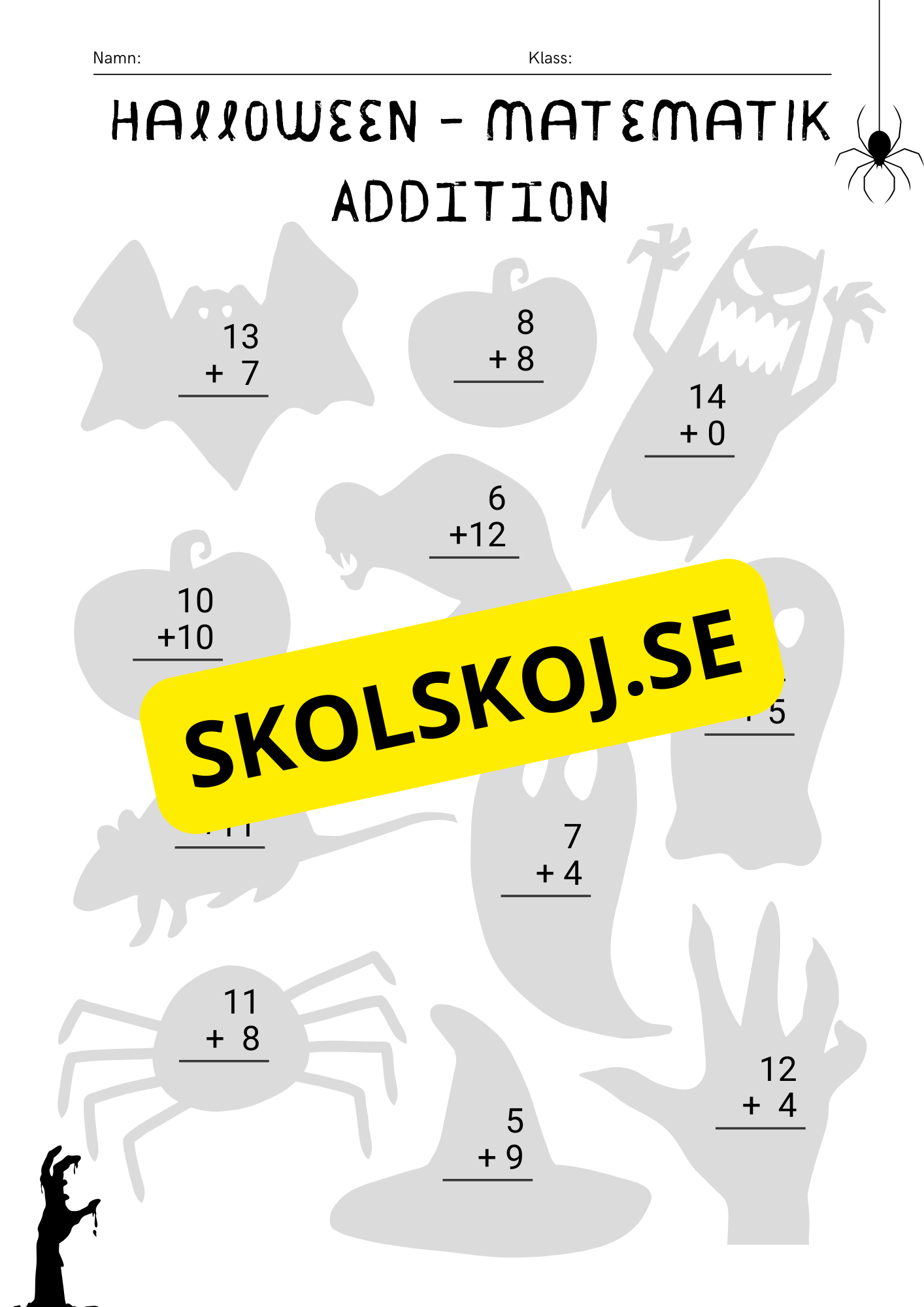 Halloween - Häfte - Förskoleklass - Årskurs 1
