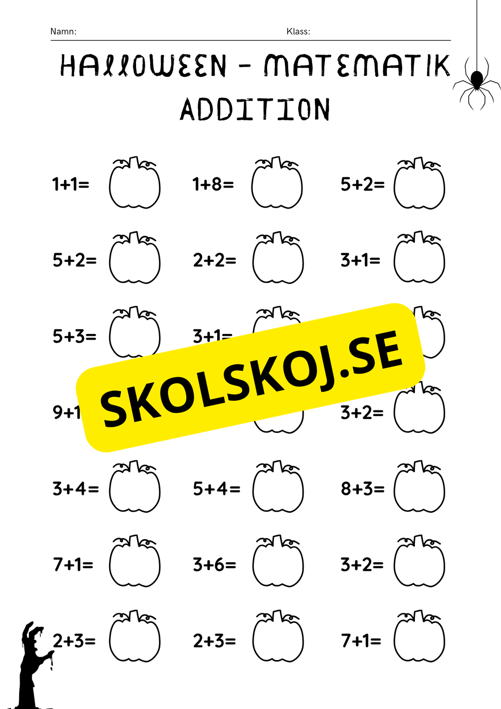 Halloween - Häfte - Förskoleklass - Årskurs 1