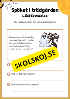 Lättläst läsförståelse - Halloween