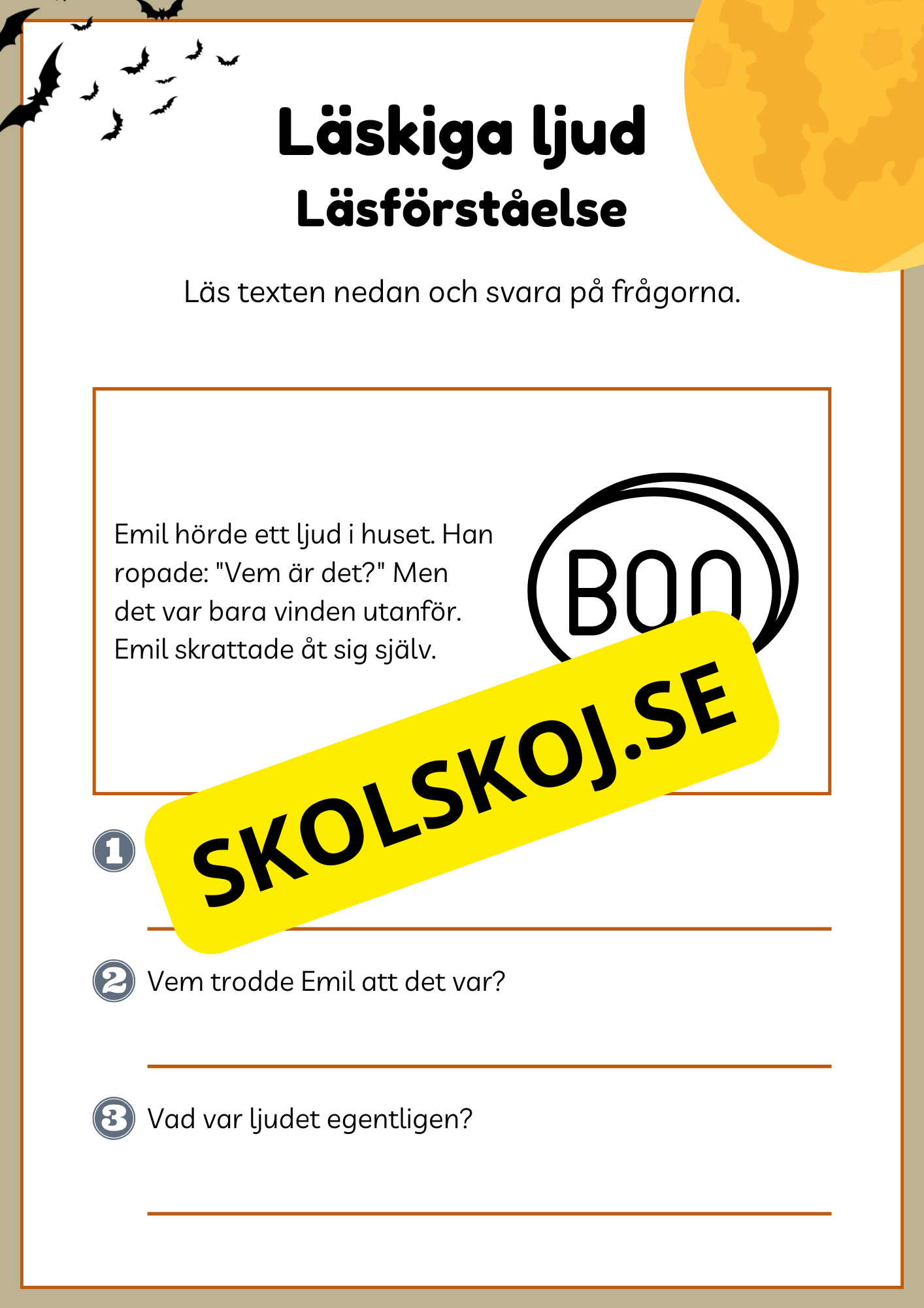 Lättläst läsförståelse - Halloween