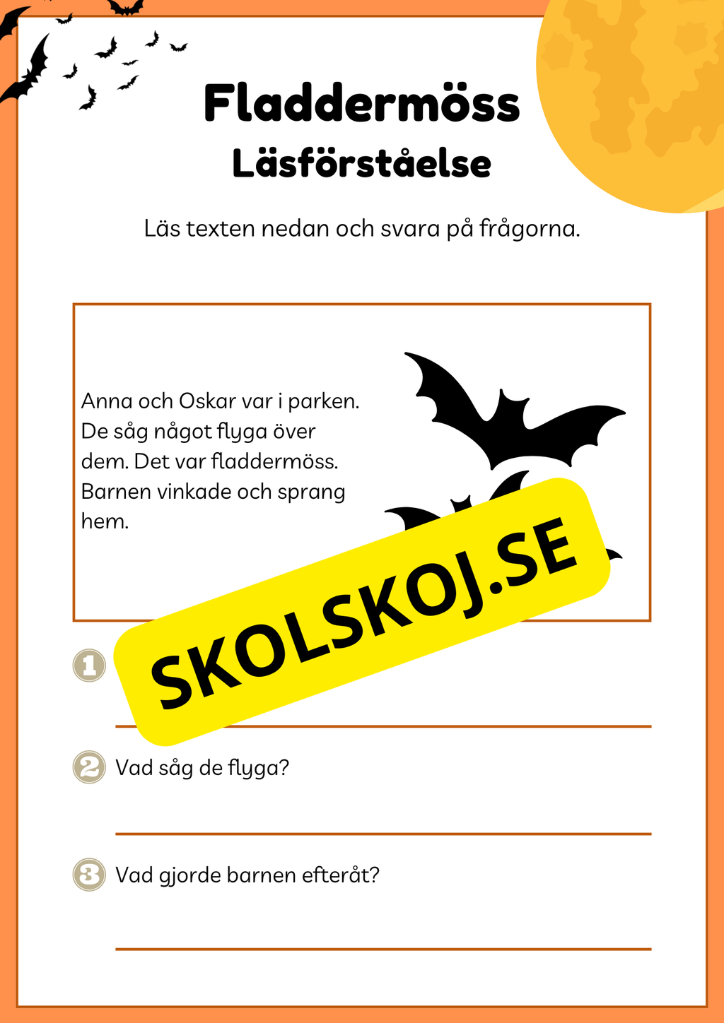 Lättläst läsförståelse - Halloween