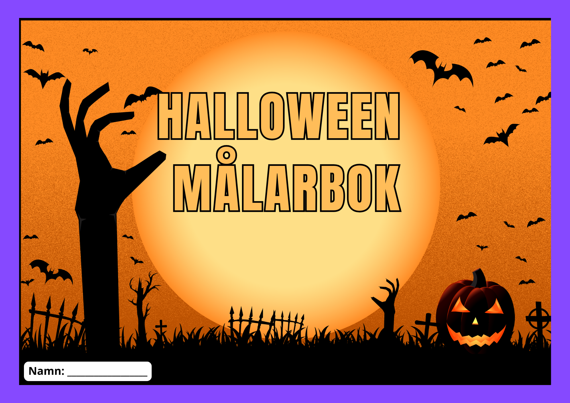 Halloween - Målarbok