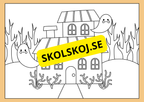 Halloween - Målarbok