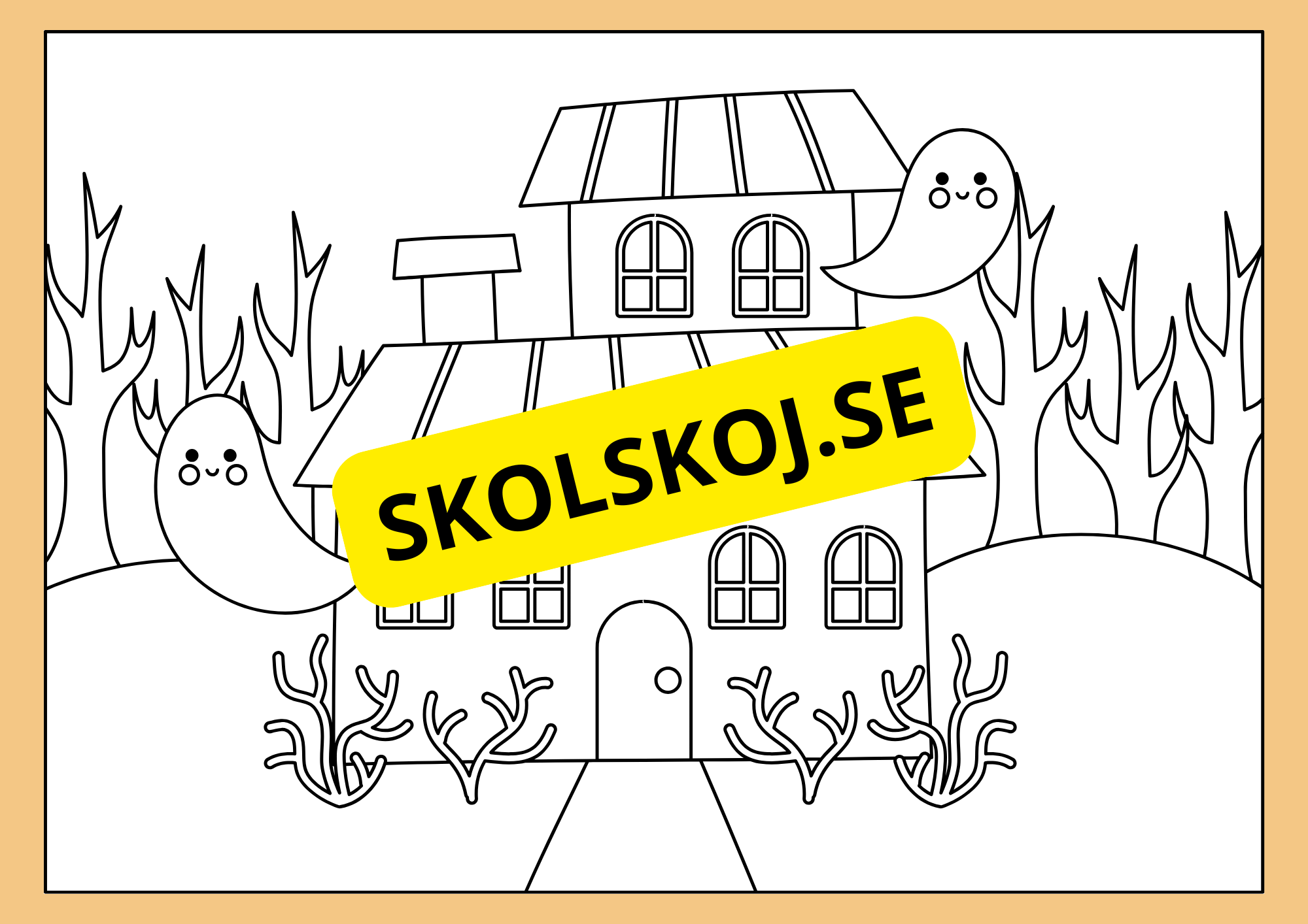 Halloween - Målarbok