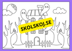 Halloween - Målarbok