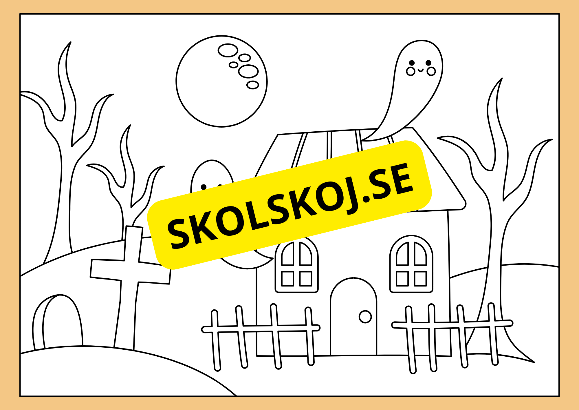 Halloween - Målarbok