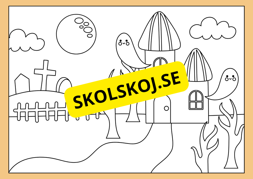 Halloween - Målarbok