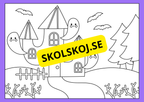 Halloween - Målarbok